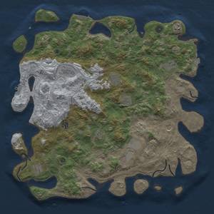 Thumbnail Rust Map: Procedural Map, Size: 4500, Seed: 908302851, 19 Monuments