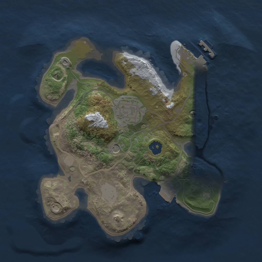 Rust Map: Procedural Map, Size: 2000, Seed: 1339359798, 4 Monuments