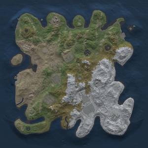 Thumbnail Rust Map: Procedural Map, Size: 3500, Seed: 6730610, 16 Monuments