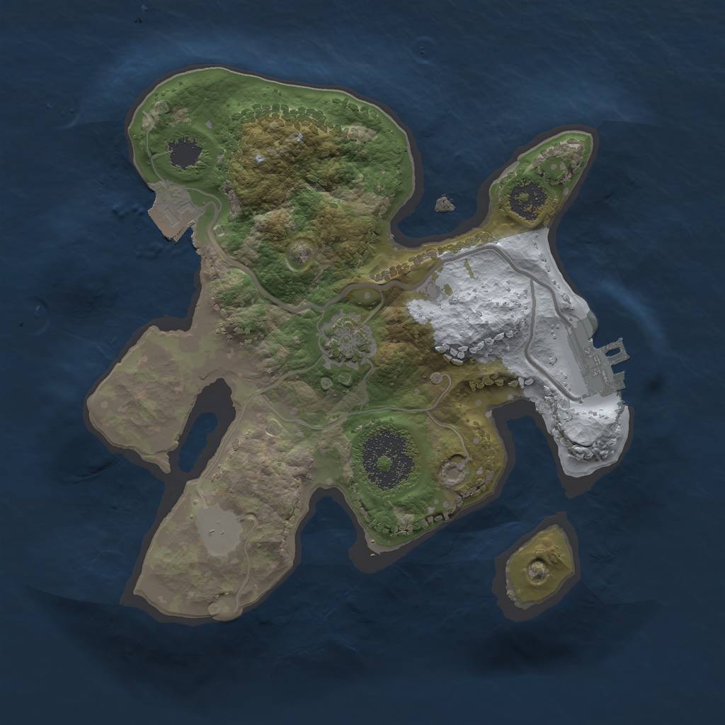 Rust Map: Procedural Map, Size: 2000, Seed: 565609138, 5 Monuments