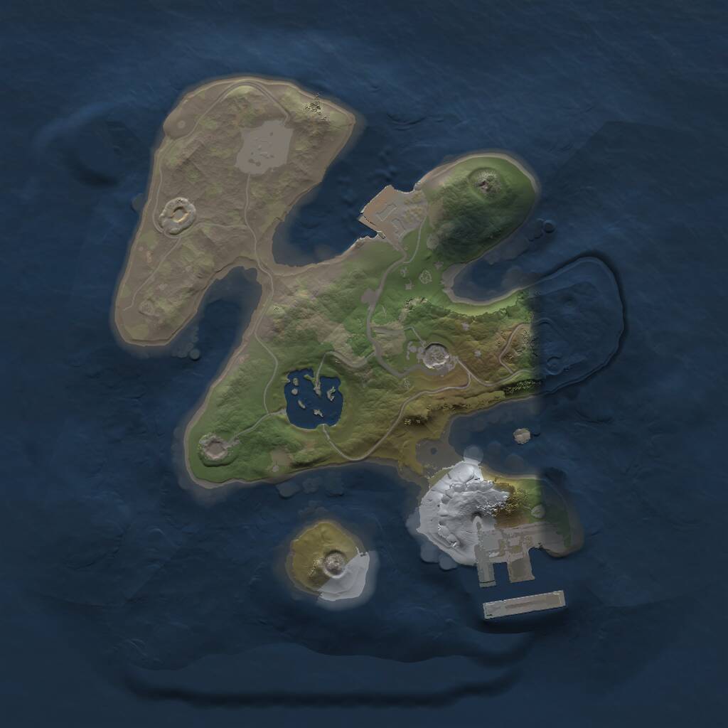 Rust Map: Procedural Map, Size: 1800, Seed: 4987322, 4 Monuments