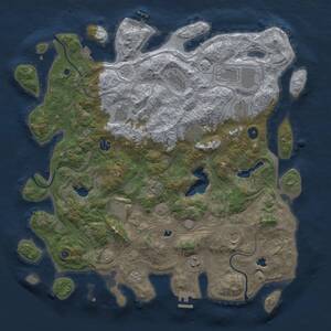 Thumbnail Rust Map: Procedural Map, Size: 4500, Seed: 886307660, 16 Monuments