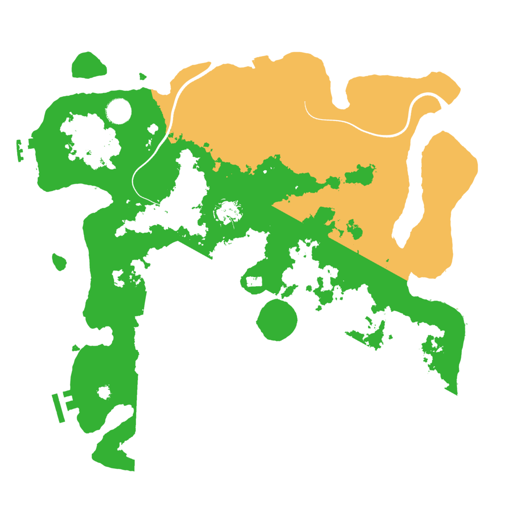 Biome Rust Map: Procedural Map, Size: 3500, Seed: 88680570