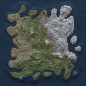 Thumbnail Rust Map: Procedural Map, Size: 3500, Seed: 1207332325, 16 Monuments