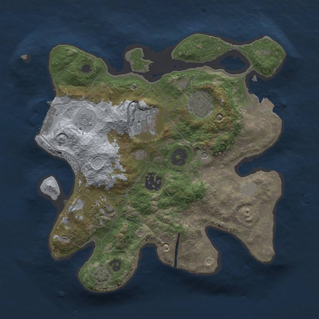 Rust Map: Procedural Map, Size: 2750, Seed: 1604241357, 11 Monuments