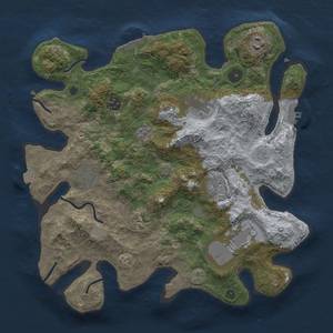 Thumbnail Rust Map: Procedural Map, Size: 3500, Seed: 68582511, 15 Monuments