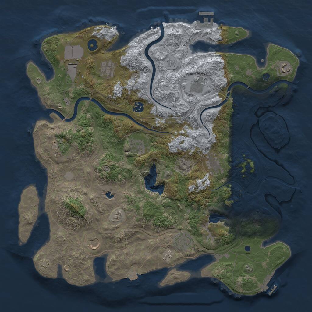 Rust Map: Procedural Map, Size: 4250, Seed: 9321, 17 Monuments
