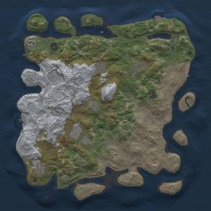 Thumbnail Rust Map: Procedural Map, Size: 4100, Seed: 62779319, 19 Monuments