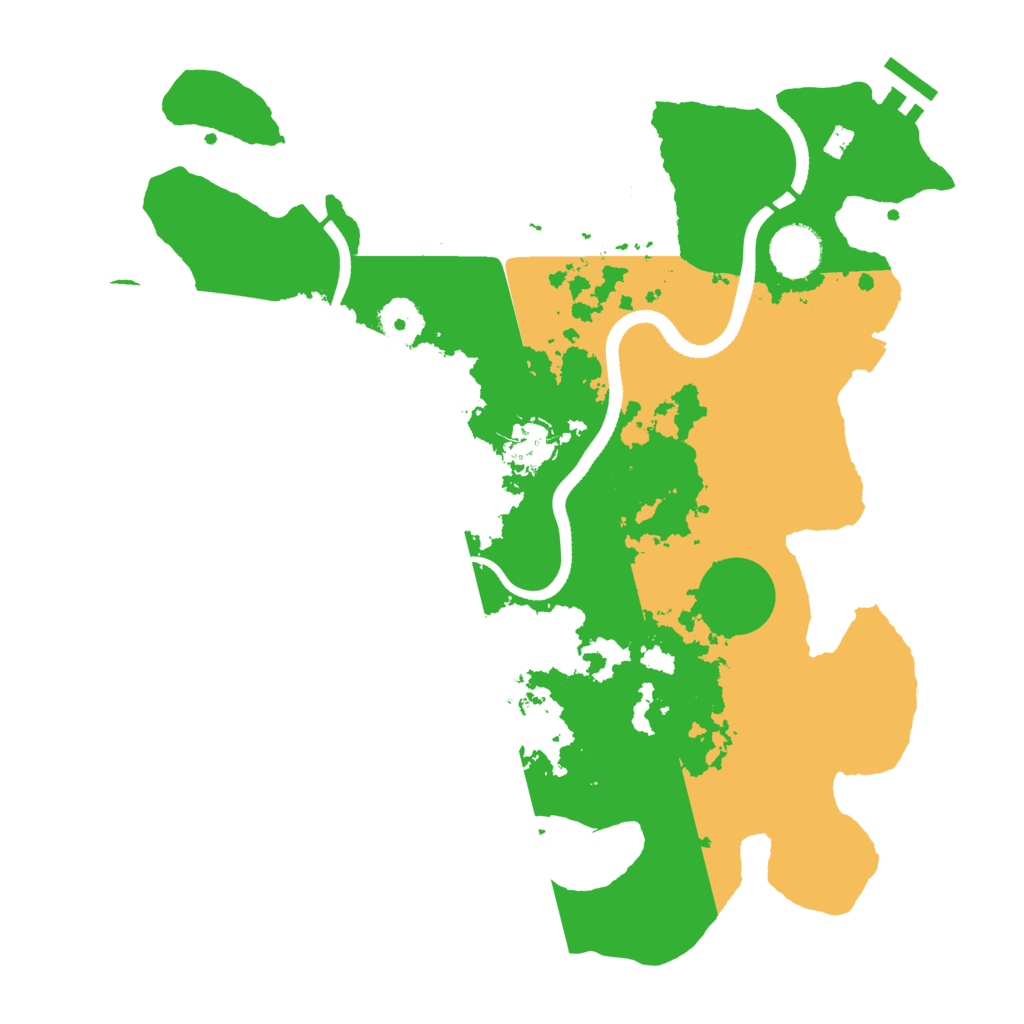 Biome Rust Map: Procedural Map, Size: 3500, Seed: 1153600847