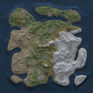 Thumbnail Rust Map: Procedural Map, Size: 3600, Seed: 57705056, 18 Monuments