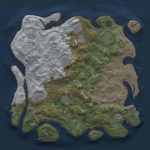 Thumbnail Rust Map: Procedural Map, Size: 4000, Seed: 1752205806, 18 Monuments