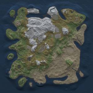 Thumbnail Rust Map: Procedural Map, Size: 3900, Seed: 3691, 18 Monuments