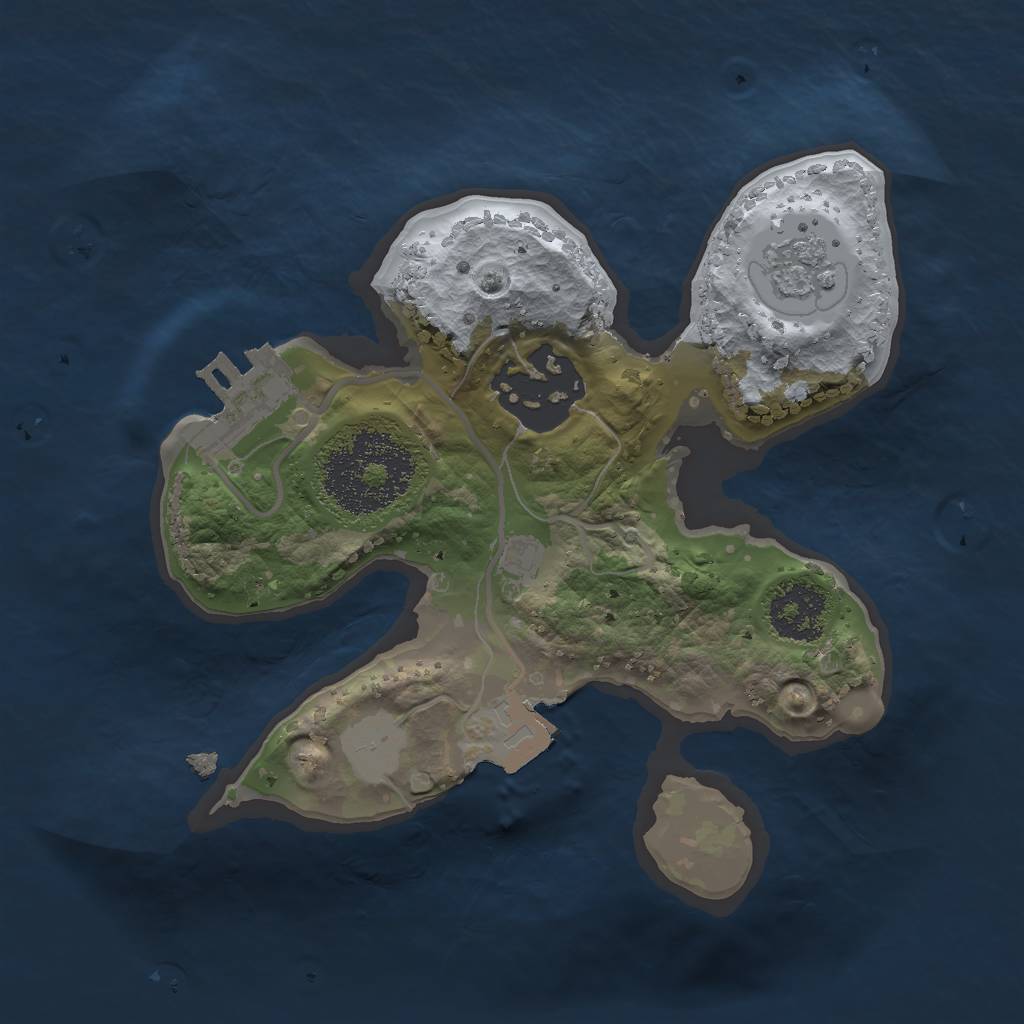 Rust Map: Procedural Map, Size: 1800, Seed: 1385801315, 6 Monuments