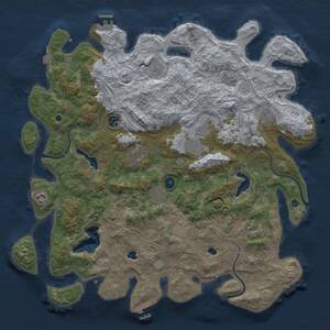 Thumbnail Rust Map: Procedural Map, Size: 4500, Seed: 156678094, 16 Monuments