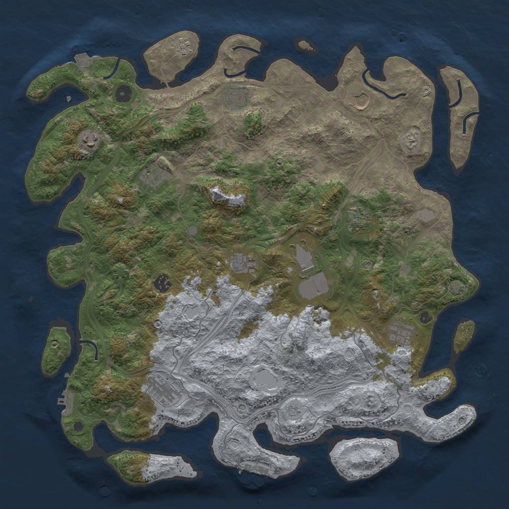 Rust Map: Procedural Map, Size: 4500, Seed: 11326, 19 Monuments