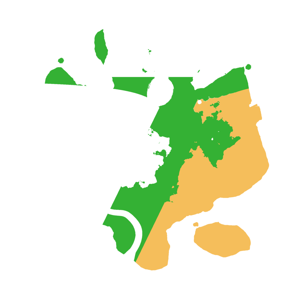 Biome Rust Map: Procedural Map, Size: 2200, Seed: 25000