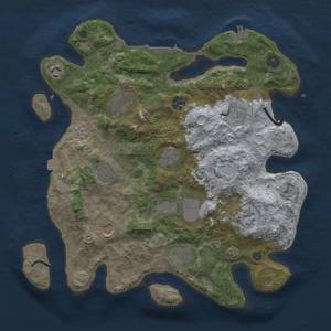Thumbnail Rust Map: Procedural Map, Size: 3700, Seed: 1908300105, 19 Monuments