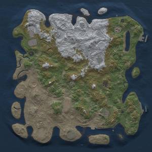 Thumbnail Rust Map: Procedural Map, Size: 4500, Seed: 2138057904, 19 Monuments