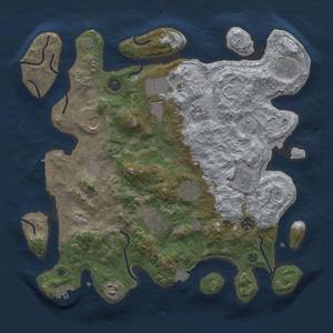 Thumbnail Rust Map: Procedural Map, Size: 3750, Seed: 402288, 17 Monuments
