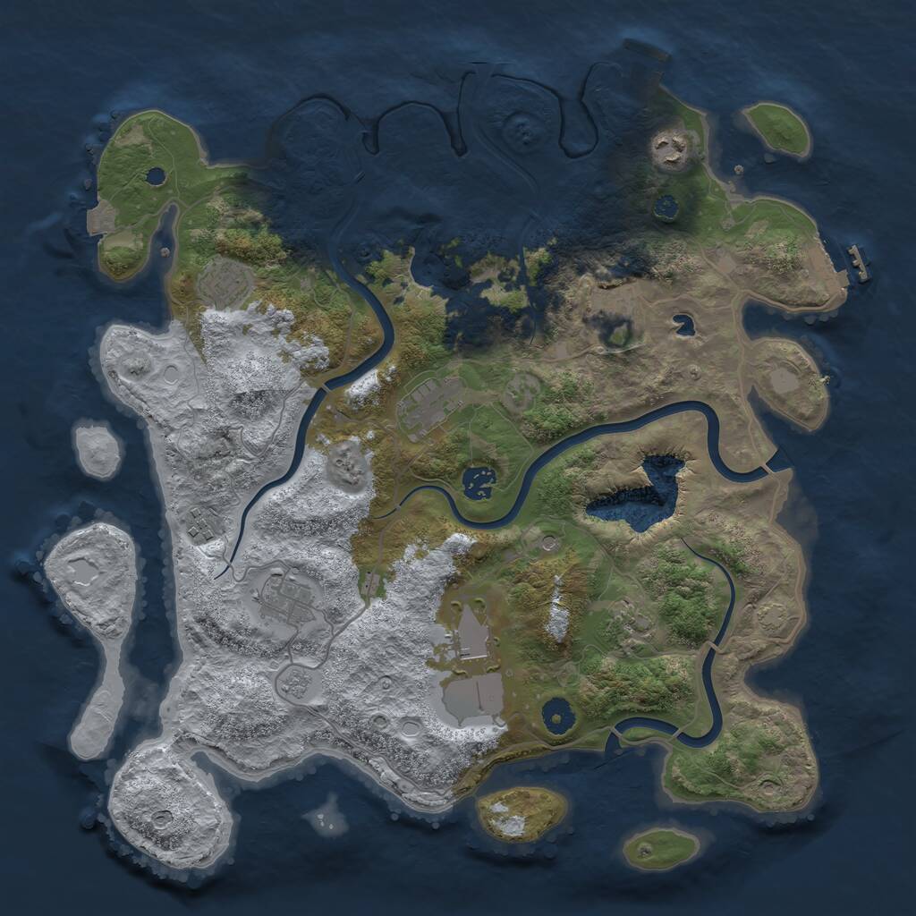 Rust Map: Procedural Map, Size: 4000, Seed: 8979825, 15 Monuments