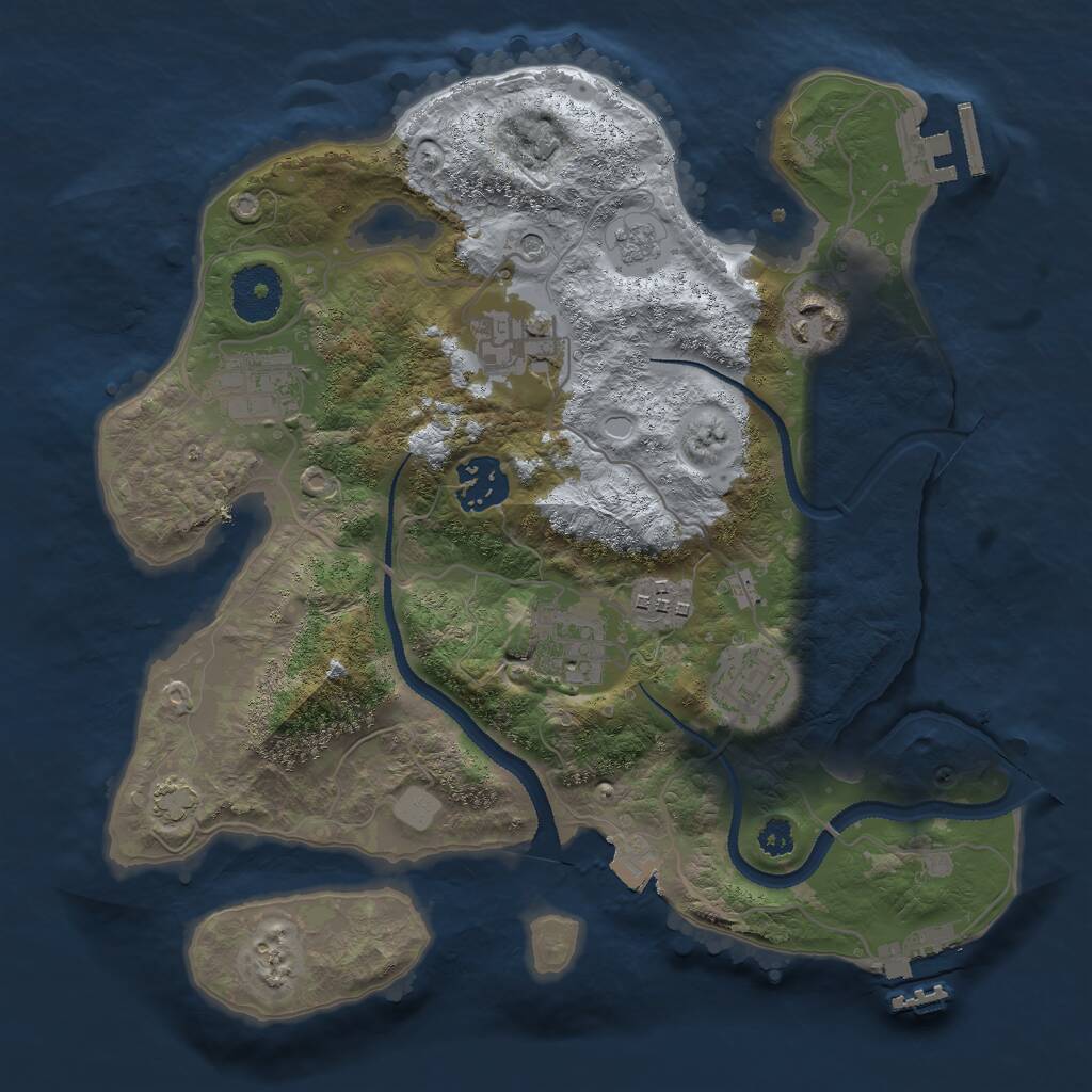 Rust Map: Procedural Map, Size: 3000, Seed: 1771633377, 13 Monuments