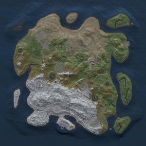 Thumbnail Rust Map: Procedural Map, Size: 3500, Seed: 1201206682, 15 Monuments