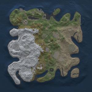 Thumbnail Rust Map: Procedural Map, Size: 3500, Seed: 11111515, 15 Monuments