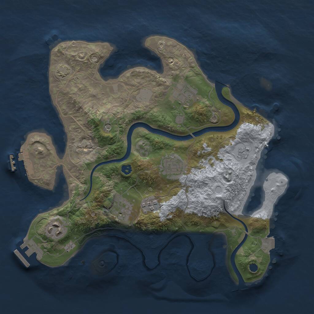 Rust Map: Procedural Map, Size: 3000, Seed: 1503804395, 11 Monuments