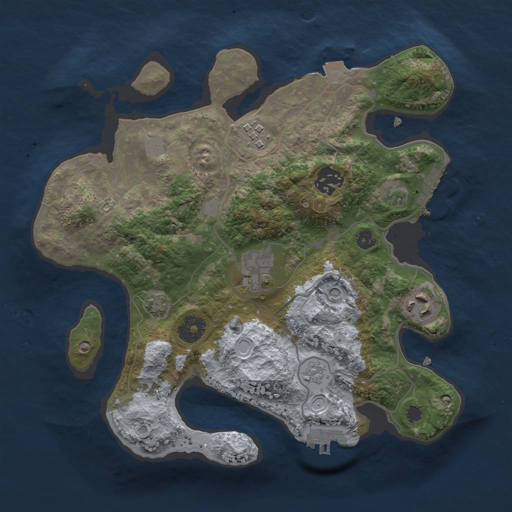 Rust Map: Procedural Map, Size: 2800, Seed: 816372615, 12 Monuments