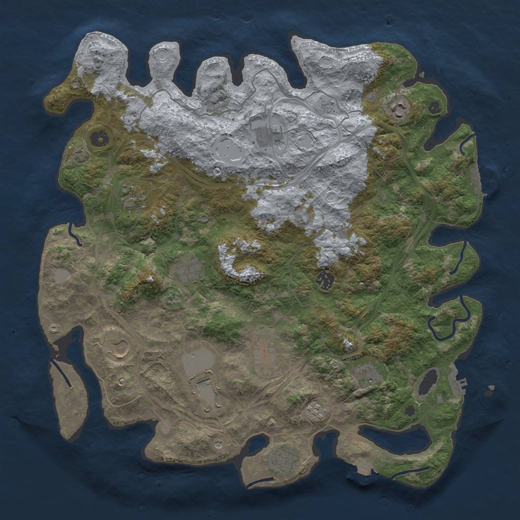 Rust Map: Procedural Map, Size: 4350, Seed: 11022023, 19 Monuments