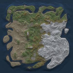 Thumbnail Rust Map: Procedural Map, Size: 4500, Seed: 323636988, 19 Monuments