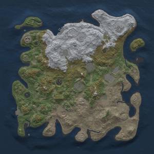 Thumbnail Rust Map: Procedural Map, Size: 4000, Seed: 32039, 17 Monuments