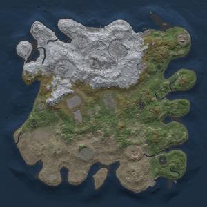 Thumbnail Rust Map: Procedural Map, Size: 3700, Seed: 1079876346, 18 Monuments