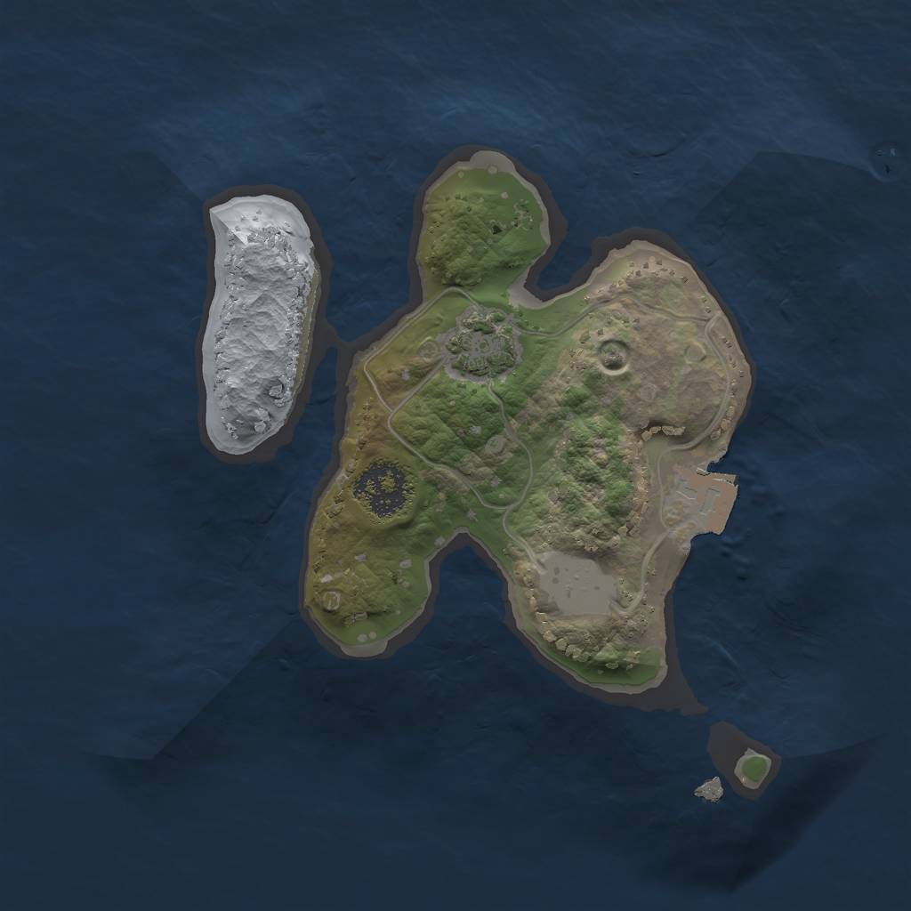 Rust Map: Procedural Map, Size: 1750, Seed: 912834, 4 Monuments