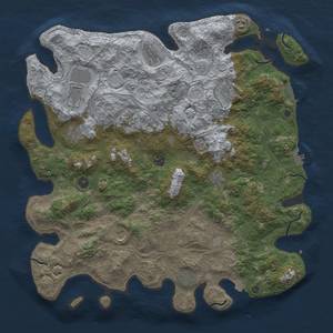 Thumbnail Rust Map: Procedural Map, Size: 4500, Seed: 1864663286, 19 Monuments