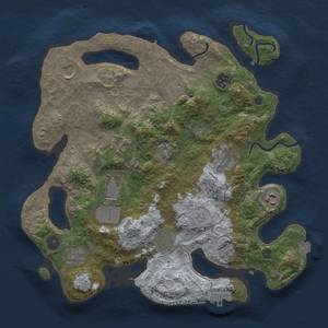 Thumbnail Rust Map: Procedural Map, Size: 3500, Seed: 155381, 18 Monuments