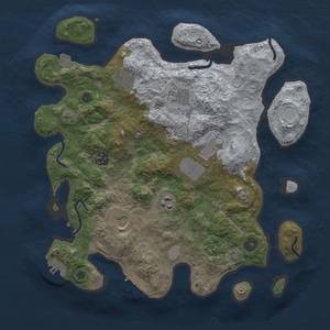 Thumbnail Rust Map: Procedural Map, Size: 3500, Seed: 1011158238, 14 Monuments