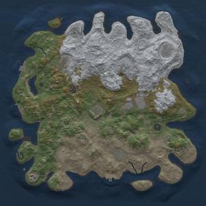 Thumbnail Rust Map: Procedural Map, Size: 4200, Seed: 153522033, 19 Monuments