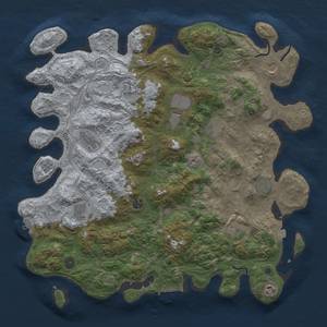 Thumbnail Rust Map: Procedural Map, Size: 4500, Seed: 517725818, 19 Monuments