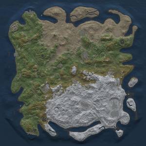 Thumbnail Rust Map: Procedural Map, Size: 4799, Seed: 1204072557, 19 Monuments