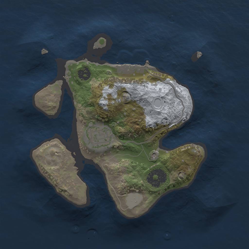 Rust Map: Procedural Map, Size: 2000, Seed: 294760138, 5 Monuments