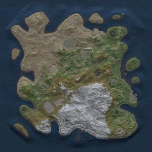 Thumbnail Rust Map: Procedural Map, Size: 3500, Seed: 1806268811, 17 Monuments