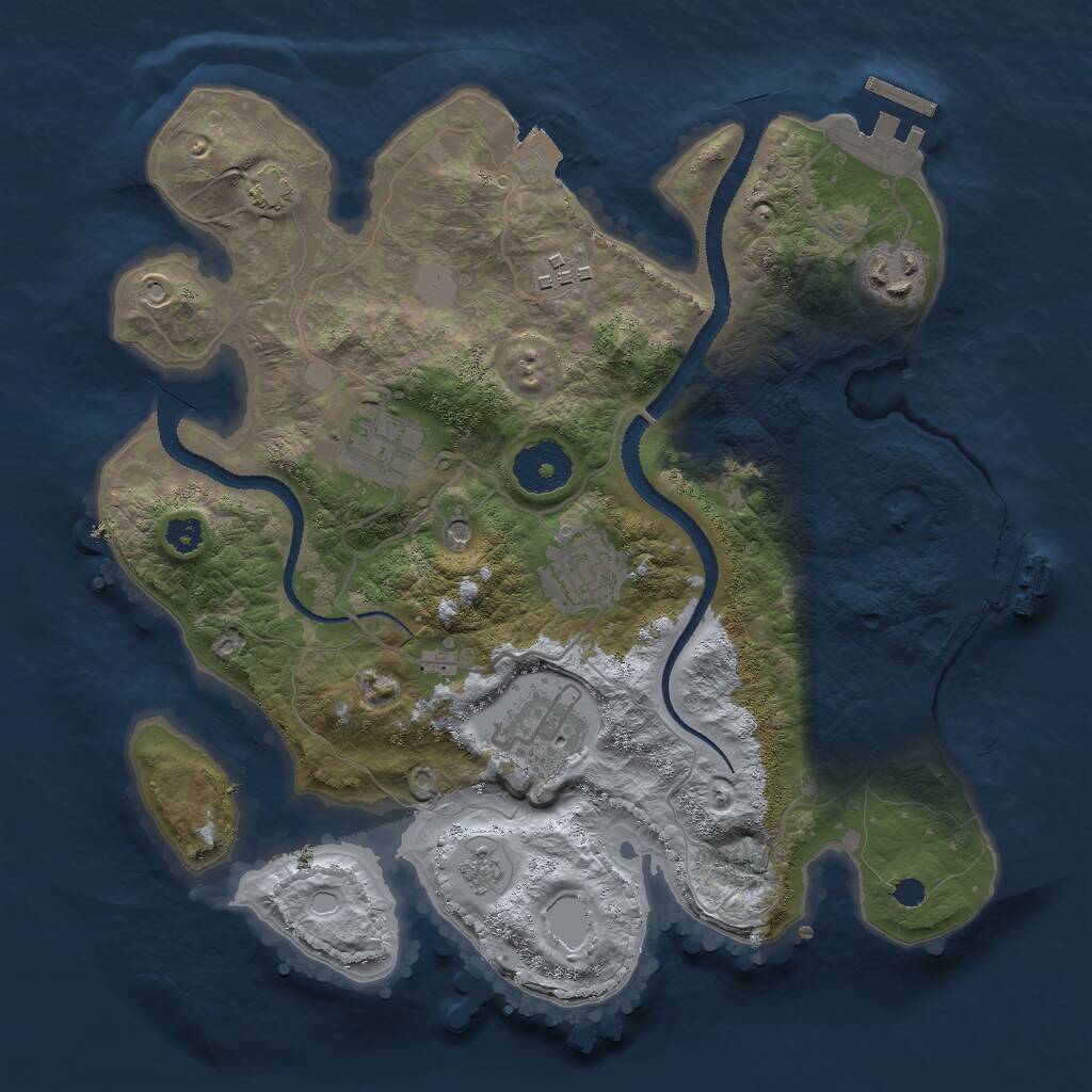 Rust Map: Procedural Map, Size: 3000, Seed: 29492, 11 Monuments