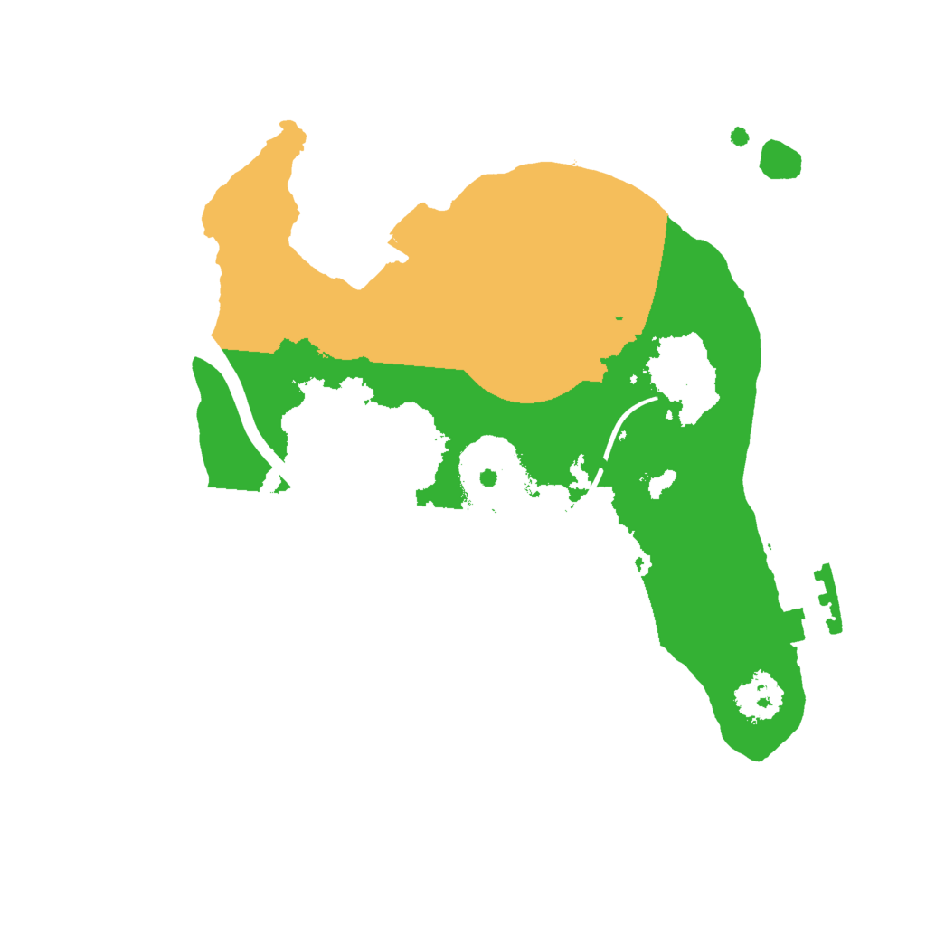 Biome Rust Map: Procedural Map, Size: 2000, Seed: 66383