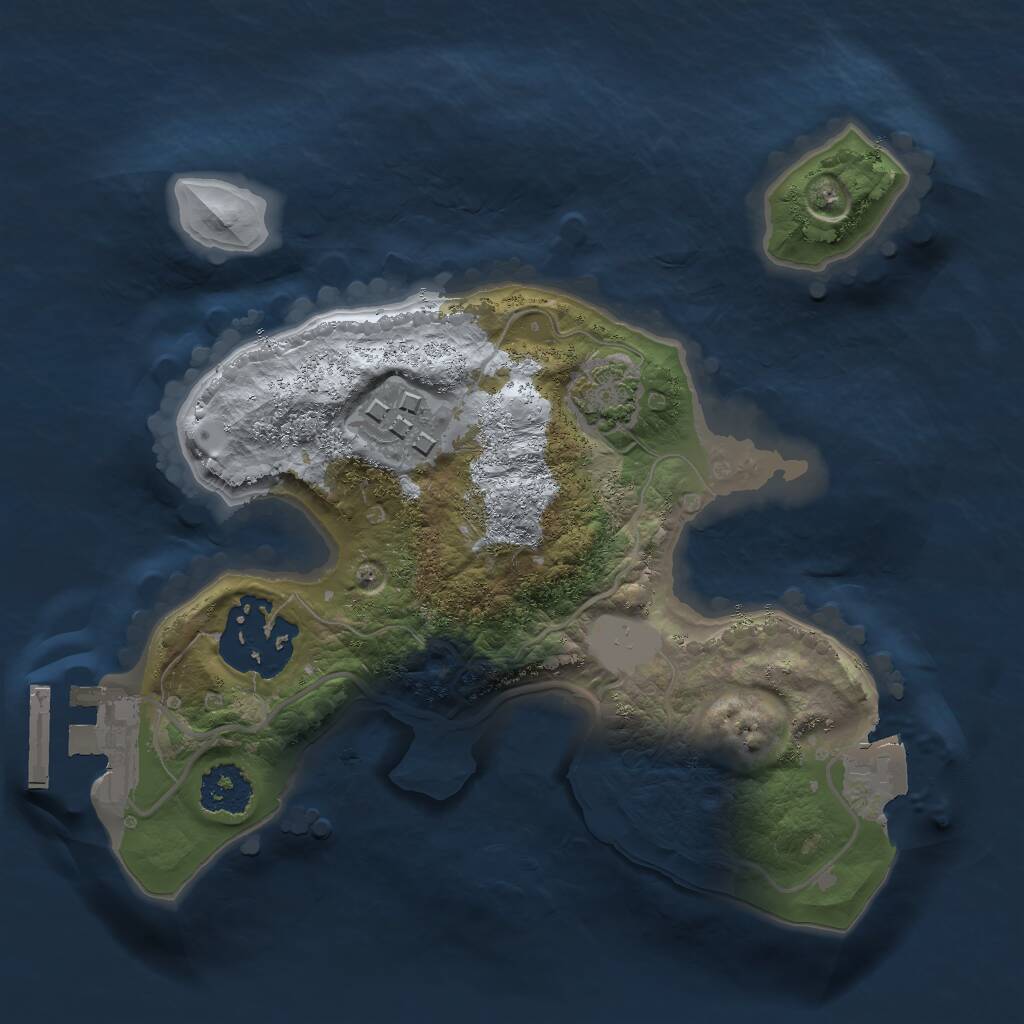 Rust Map: Procedural Map, Size: 2000, Seed: 1522546112, 5 Monuments