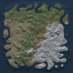 Thumbnail Rust Map: Procedural Map, Size: 5000, Seed: 950703, 19 Monuments