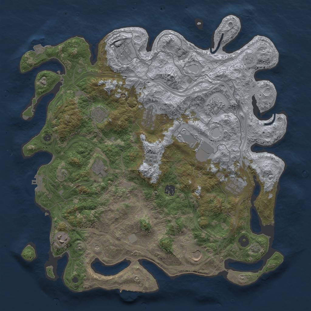 Rust Map: Procedural Map, Size: 4250, Seed: 1703, 19 Monuments