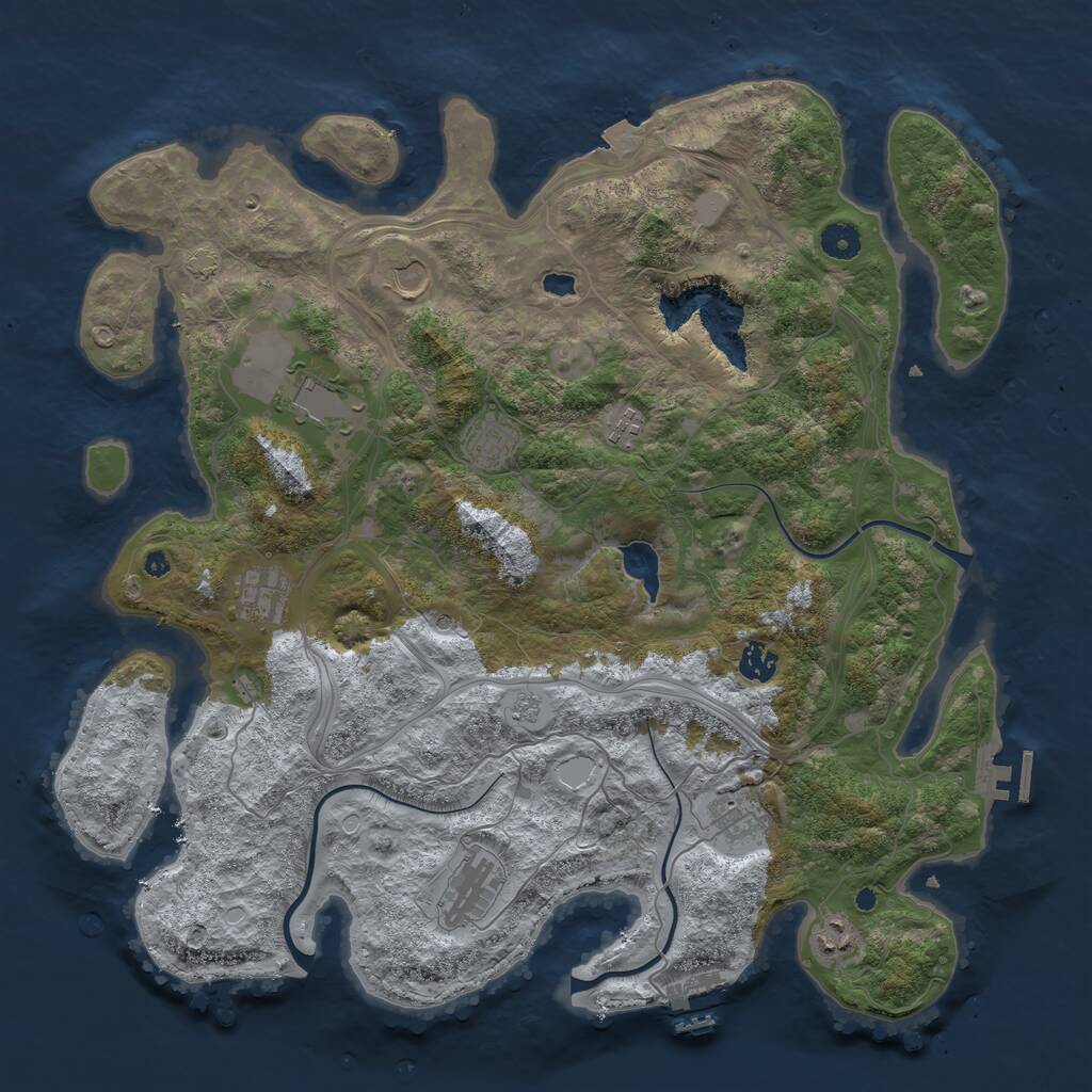 Rust Map: Procedural Map, Size: 4250, Seed: 22509, 15 Monuments