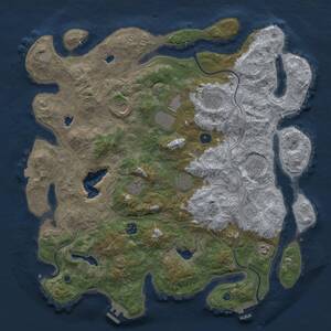 Thumbnail Rust Map: Procedural Map, Size: 4500, Seed: 1847270872, 15 Monuments