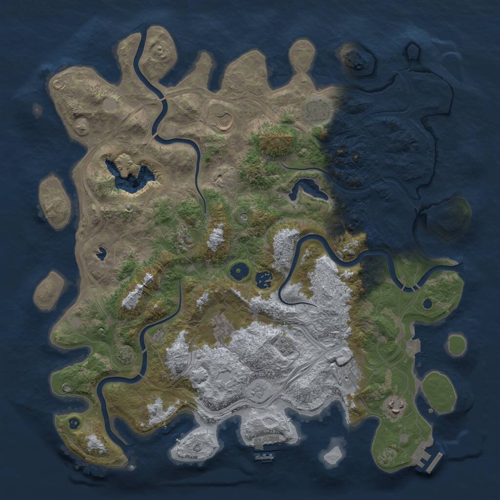Rust Map: Procedural Map, Size: 4300, Seed: 19112023, 14 Monuments